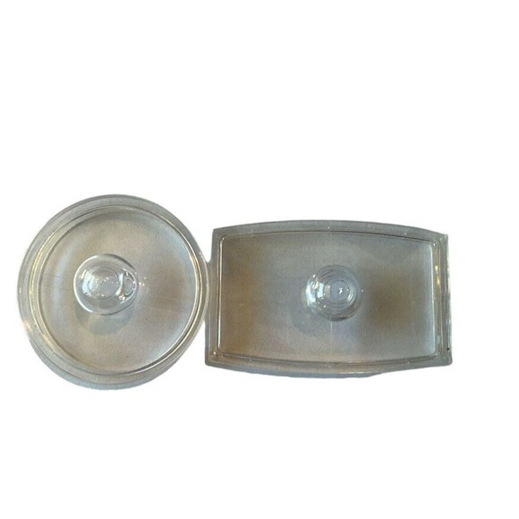 Acrylic QTip Cotton Swab and Cotton Round Ball Holder Dispenser Set - Picture 3 of 3